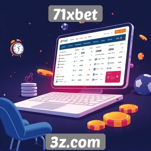 Ilustração do design e usabilidade do site 71xbet